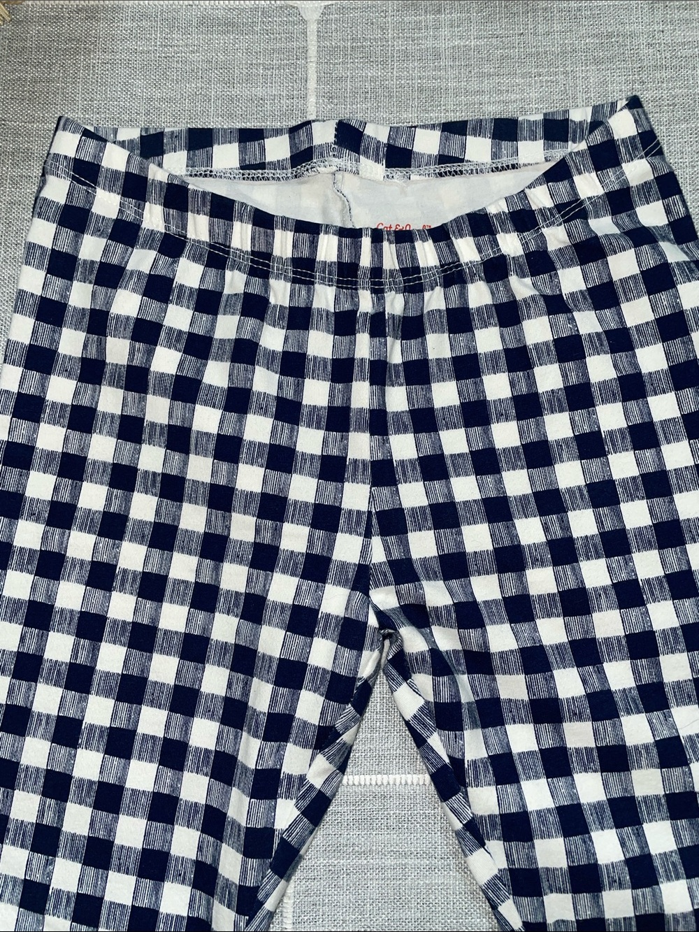 Cat & Jack navy gingham capri leggings BNOT